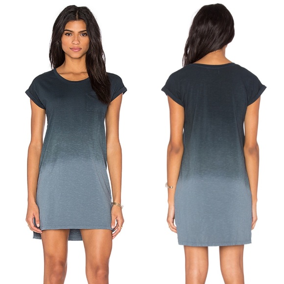 Sundry Dresses & Skirts - Sundry Ombré Roll Sleeve Dress in Graphite